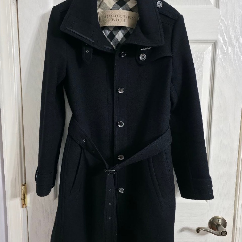 Size 8 Burberry Black Trench Coat for Women - Picture 4 of 13